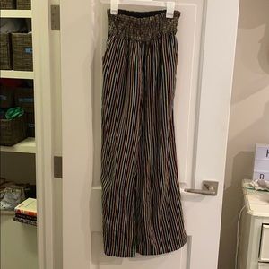 Striped high waisted pants